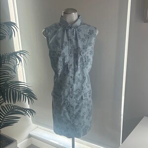 Eddie Bauer Blue Floral Midi Dress